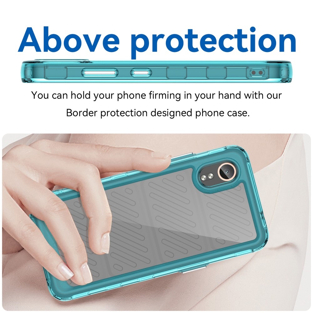 Gélový obal s pevným chrbtom na Samsung Galaxy Xcover 7 - svetlomodrý