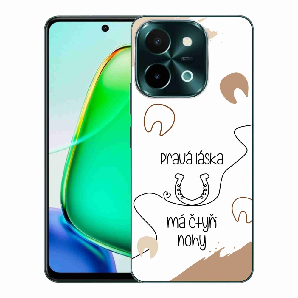 Gélový kryt mmCase na Vivo Y28 - konský motív biele pozadie