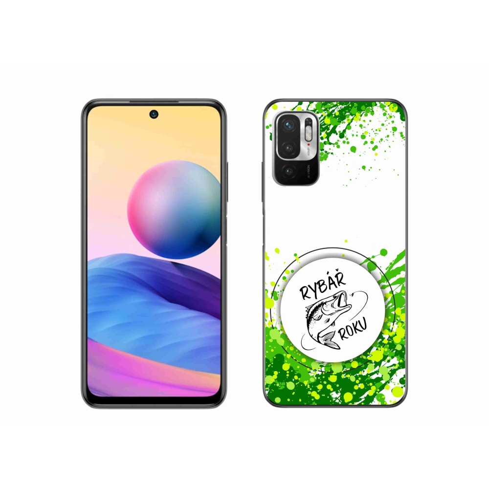 Gélový kryt mmCase na Xiaomi Redmi Note 10 5G - rybár roka biele pozadie