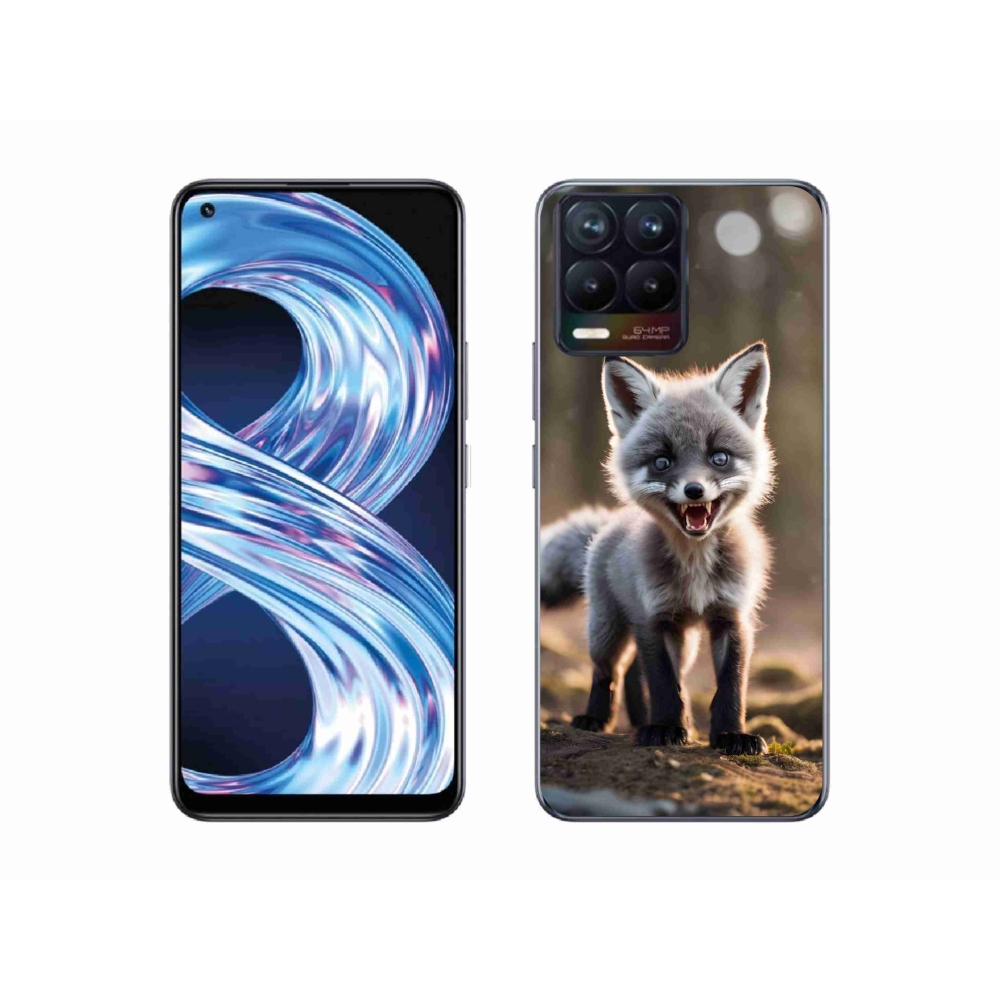 Gélový kryt mmCase na Realme 8 Pro - rozzúrená líška