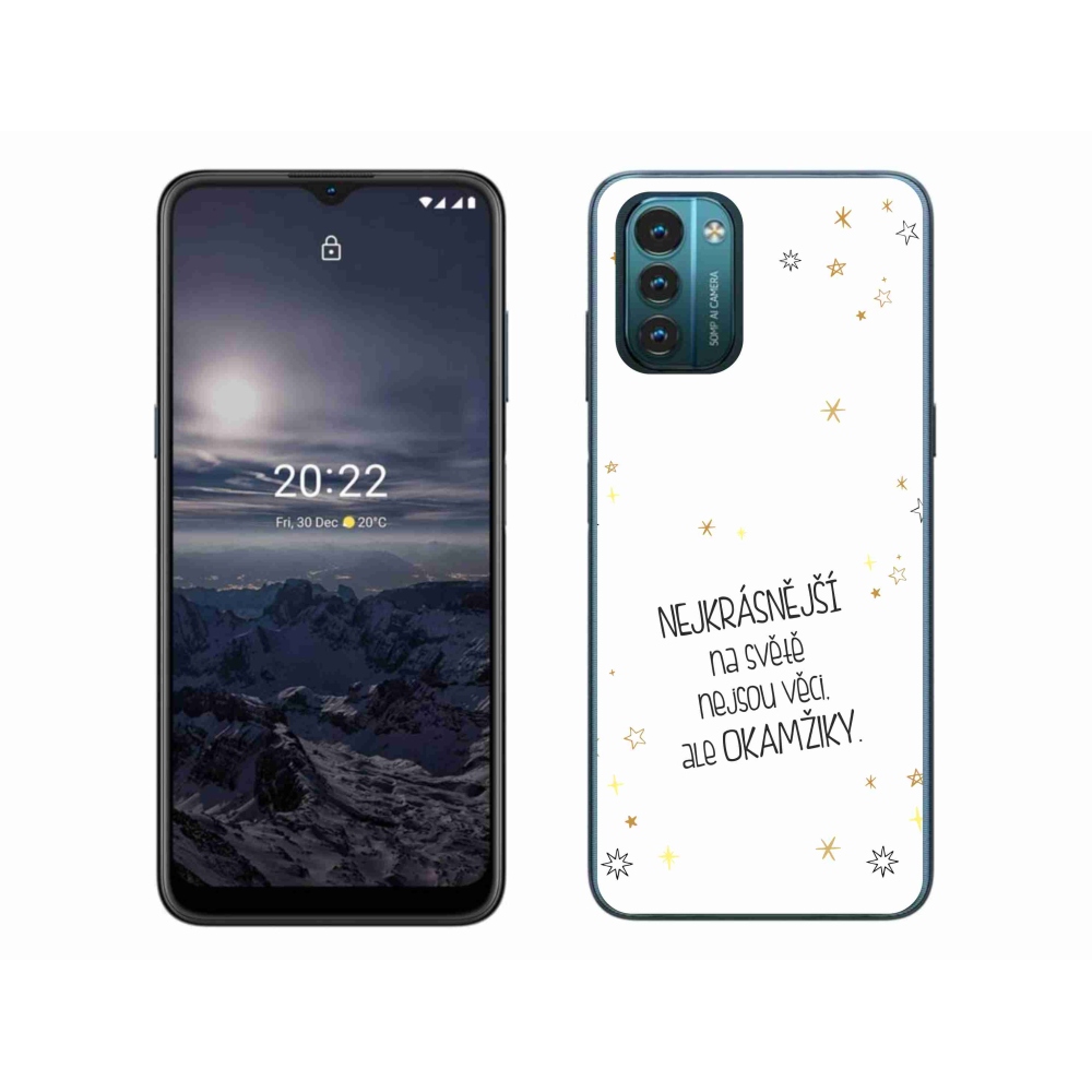 Gélový kryt mmCase na Nokia G11/G21 - citát 4 biele pozadie