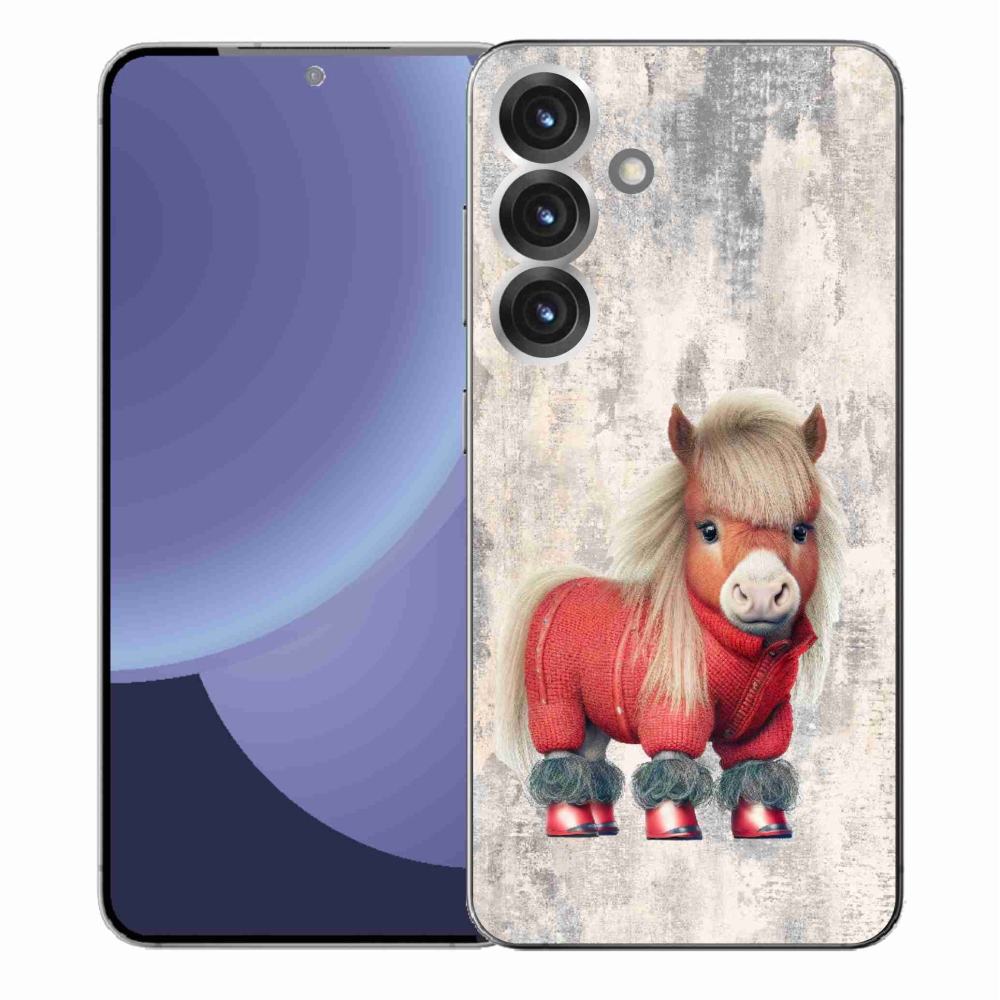 Gélový kryt mmCase na Samsung Galaxy S25+ - poník vo svetri