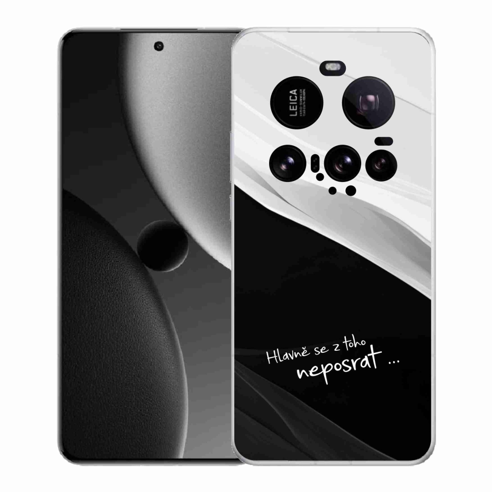 Gélový kryt mmCase na Xiaomi 15 Ultra - vtipný text 13 čiernobiele pozadie