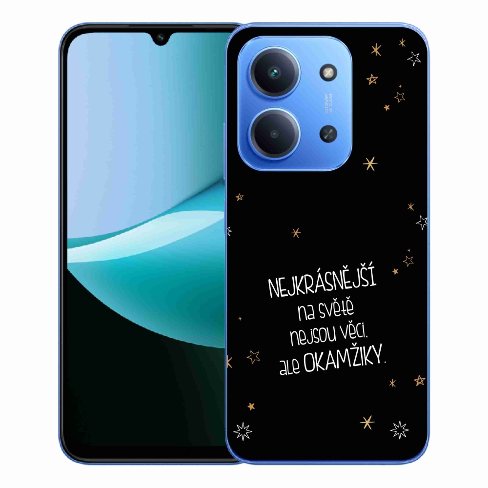 Gélový kryt mmCase na Xiaomi Redmi 15C 4G/5G (173mm) - citát 4 čierne pozadie