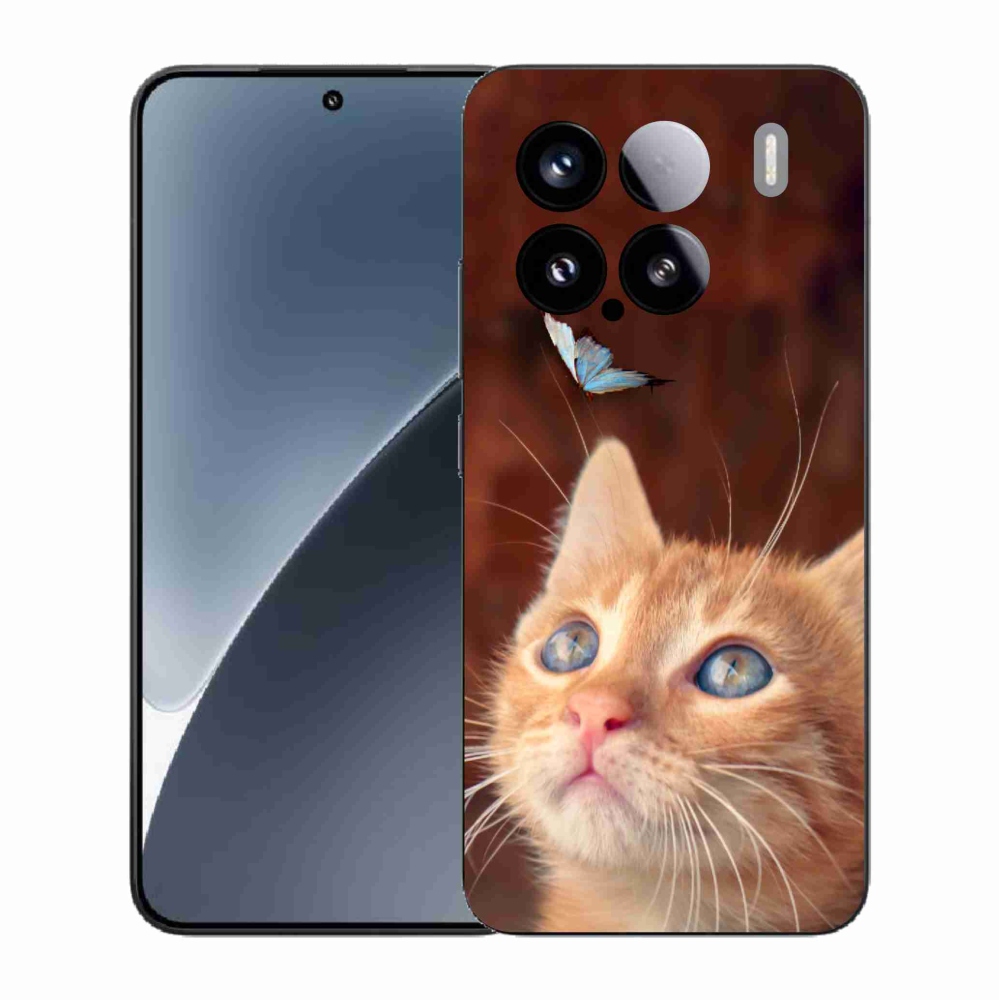 Gélový kryt mmCase na Xiaomi 15 - motýľ a mačiatko