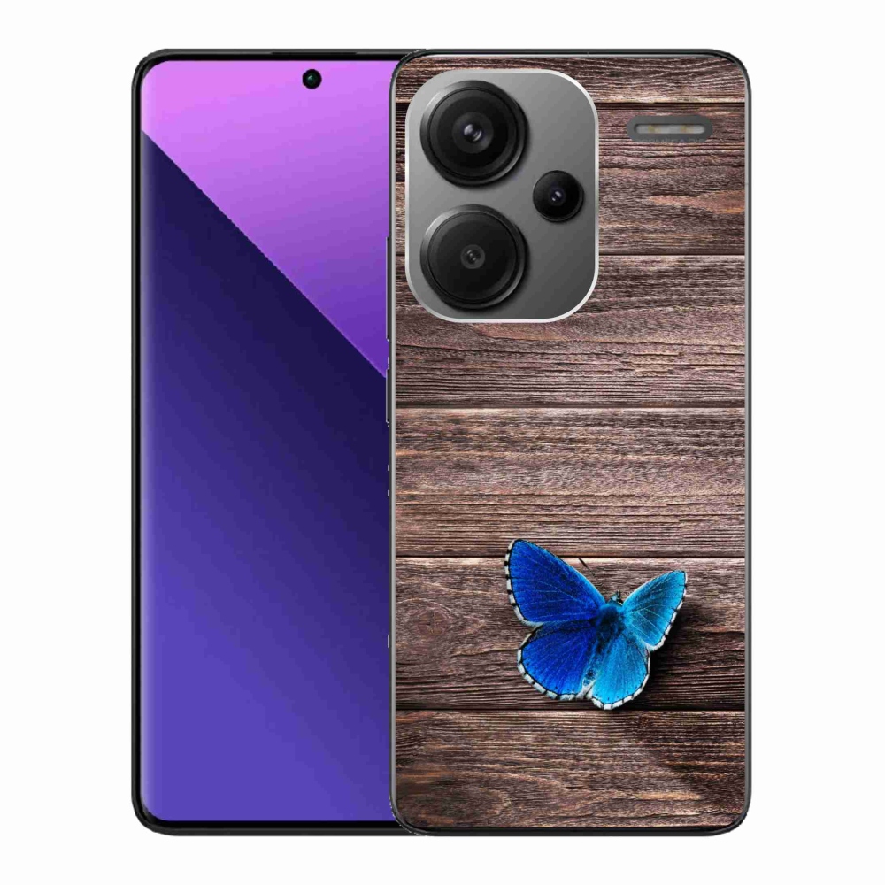 Gélový kryt mmCase na Xiaomi Redmi Note 13 Pro+ 5G - modrý motýľ 1