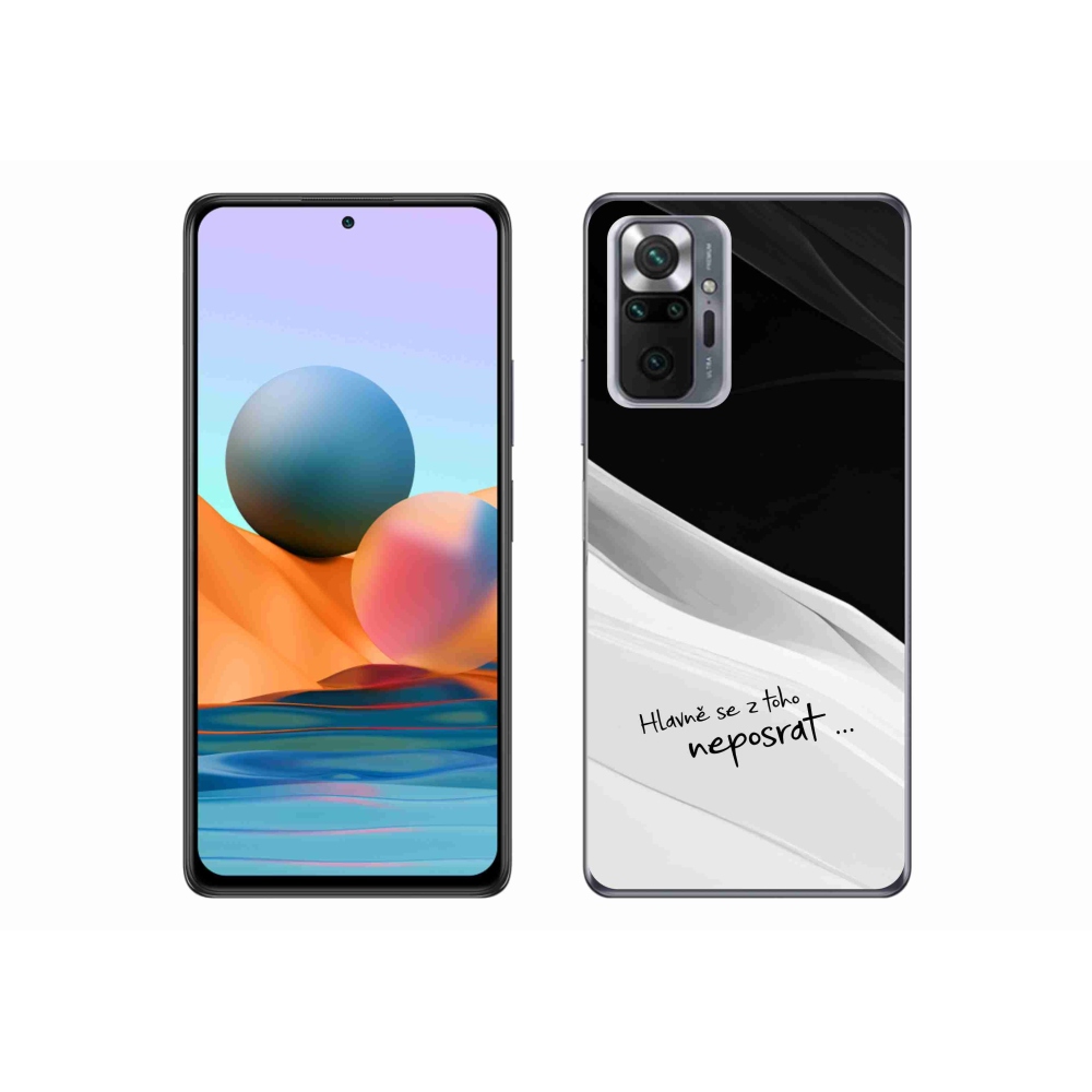 Gélový kryt mmCase na Xiaomi Redmi Note 10 Pro - vtipný text 13 bieločierne pozadie