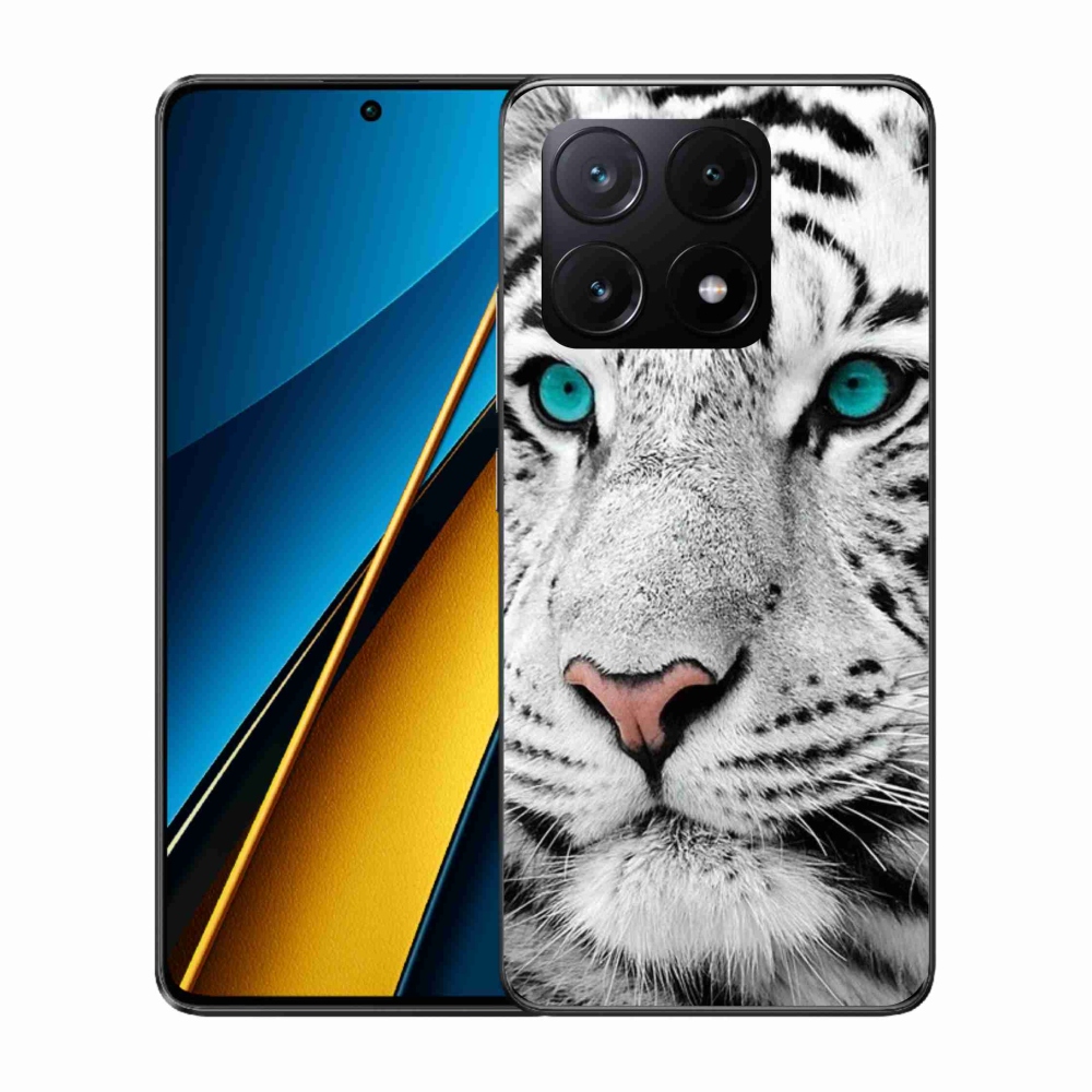 Gélový kryt mmCase na Xiaomi Poco X6 Pro 5G - biely tiger