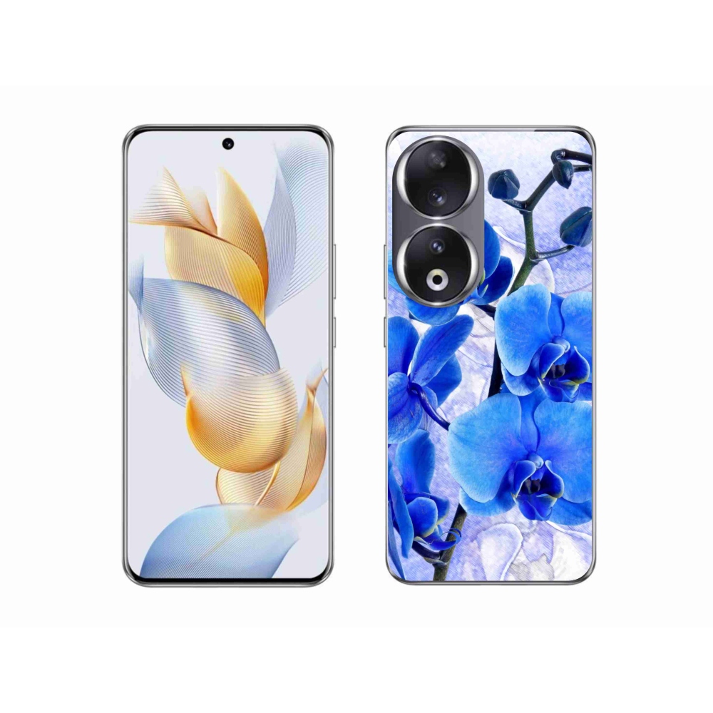 Gélový kryt mmCase na Honor 90 - modré kvety