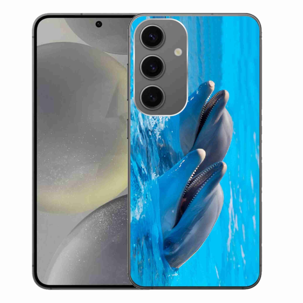 Gélový kryt mmCase na Samsung Galaxy S24+ - delfíny