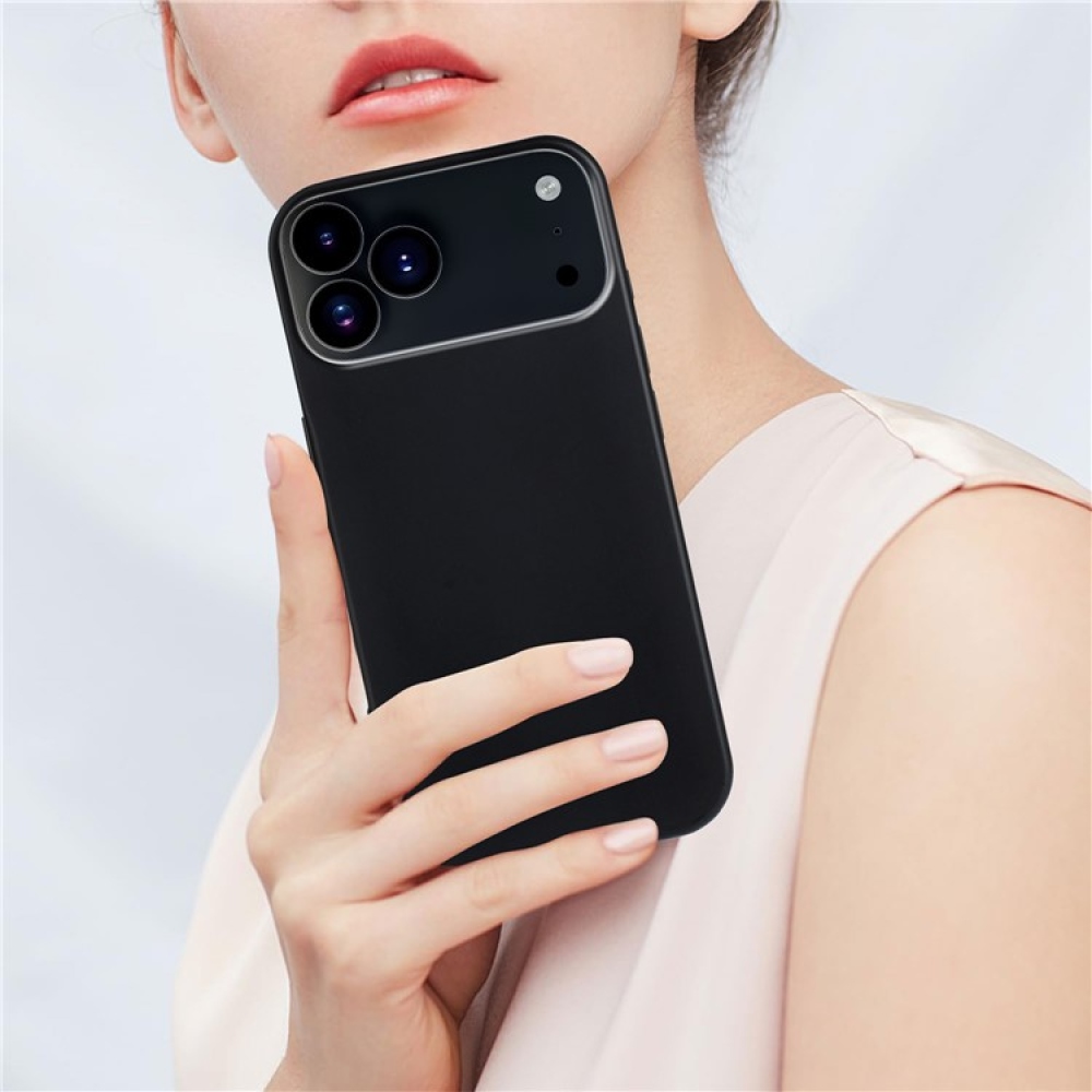 Matný gélový obal na iPhone 17 Pro - čierny