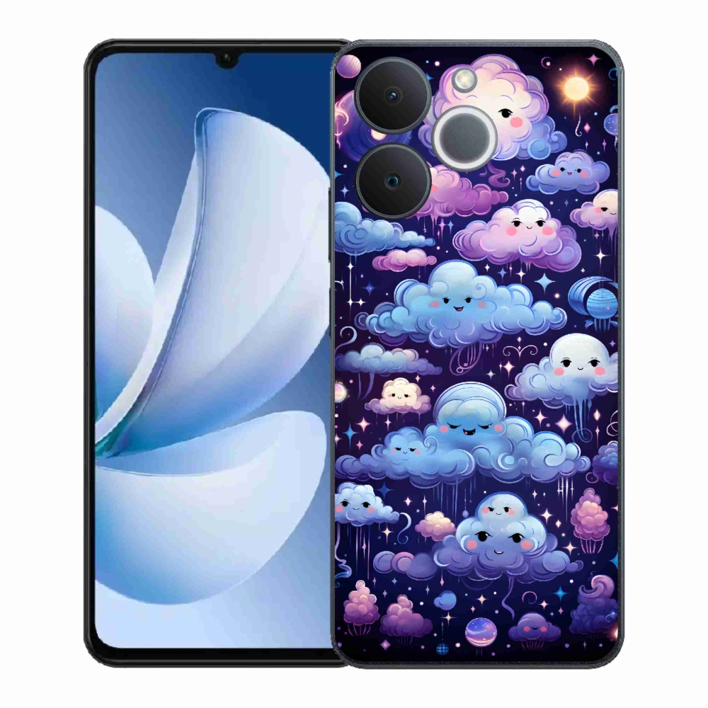 Gélový kryt mmCase na Realme Note 70T - mráčiky
