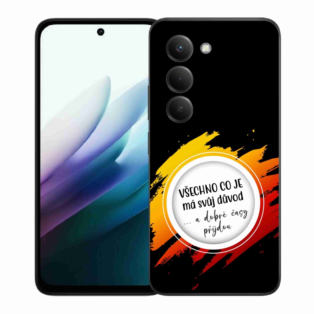 Gélový kryt mmCase na Xiaomi Redmi 15 4G/5G (171mm) - citát 3 čierne pozadie