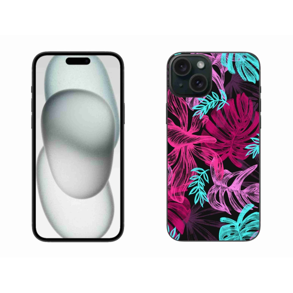 Gélový kryt mmCase na iPhone 15 Plus - kvety 1