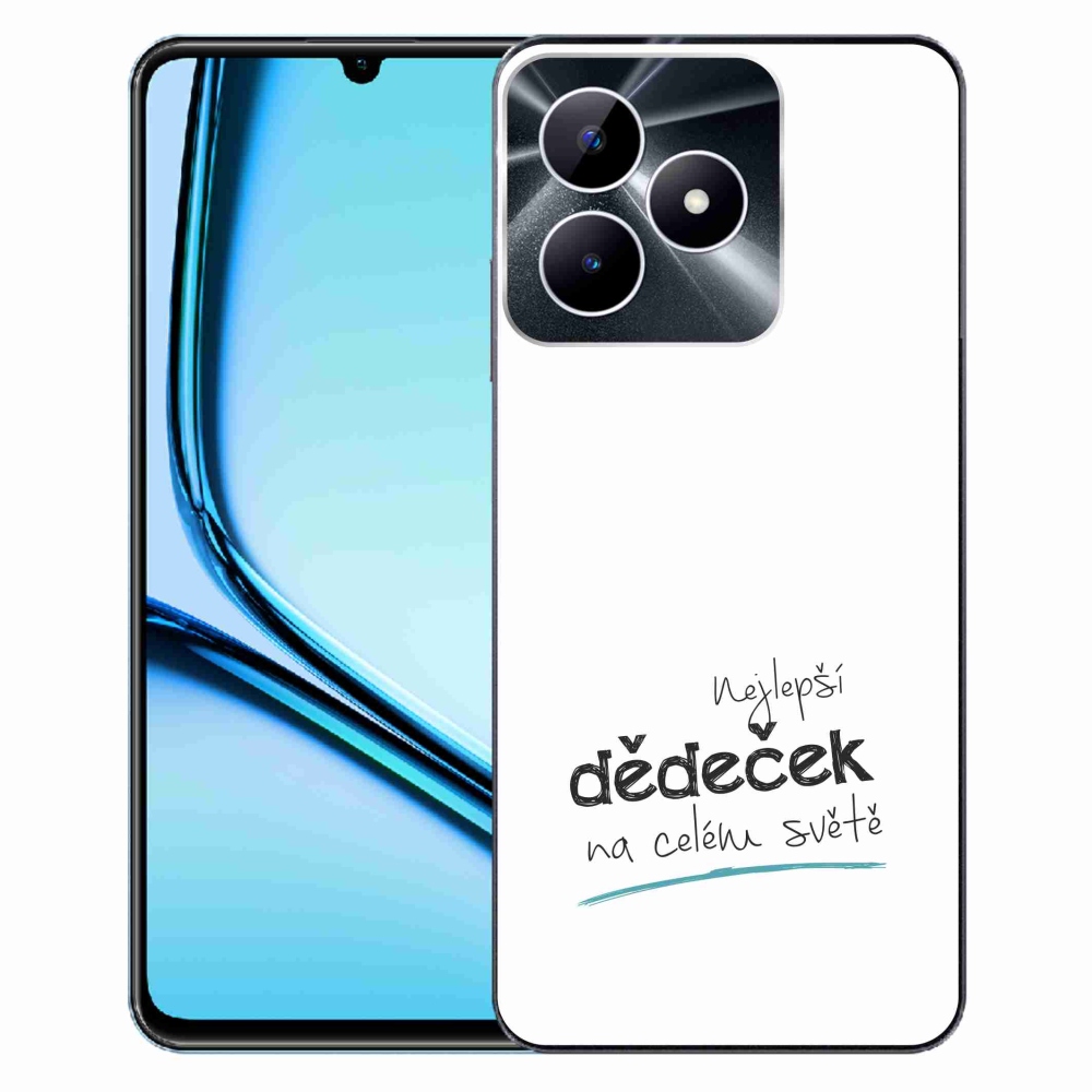 Gélový kryt mmCase na Realme Note 50 - najlepší dedko 3 biele pozadie