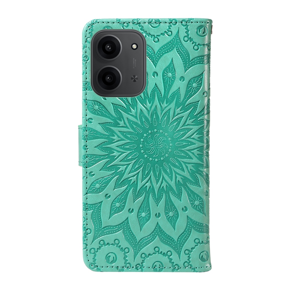 Sunflower knižkové púzdro na Xiaomi Redmi 15C 4G/5G (173mm) - modrozelené