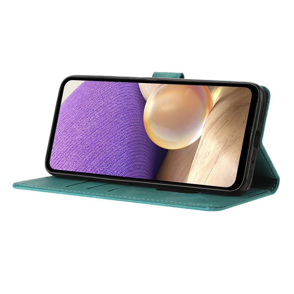 Triangly knižkové puzdro na Xiaomi 15T Pro - modrozelené