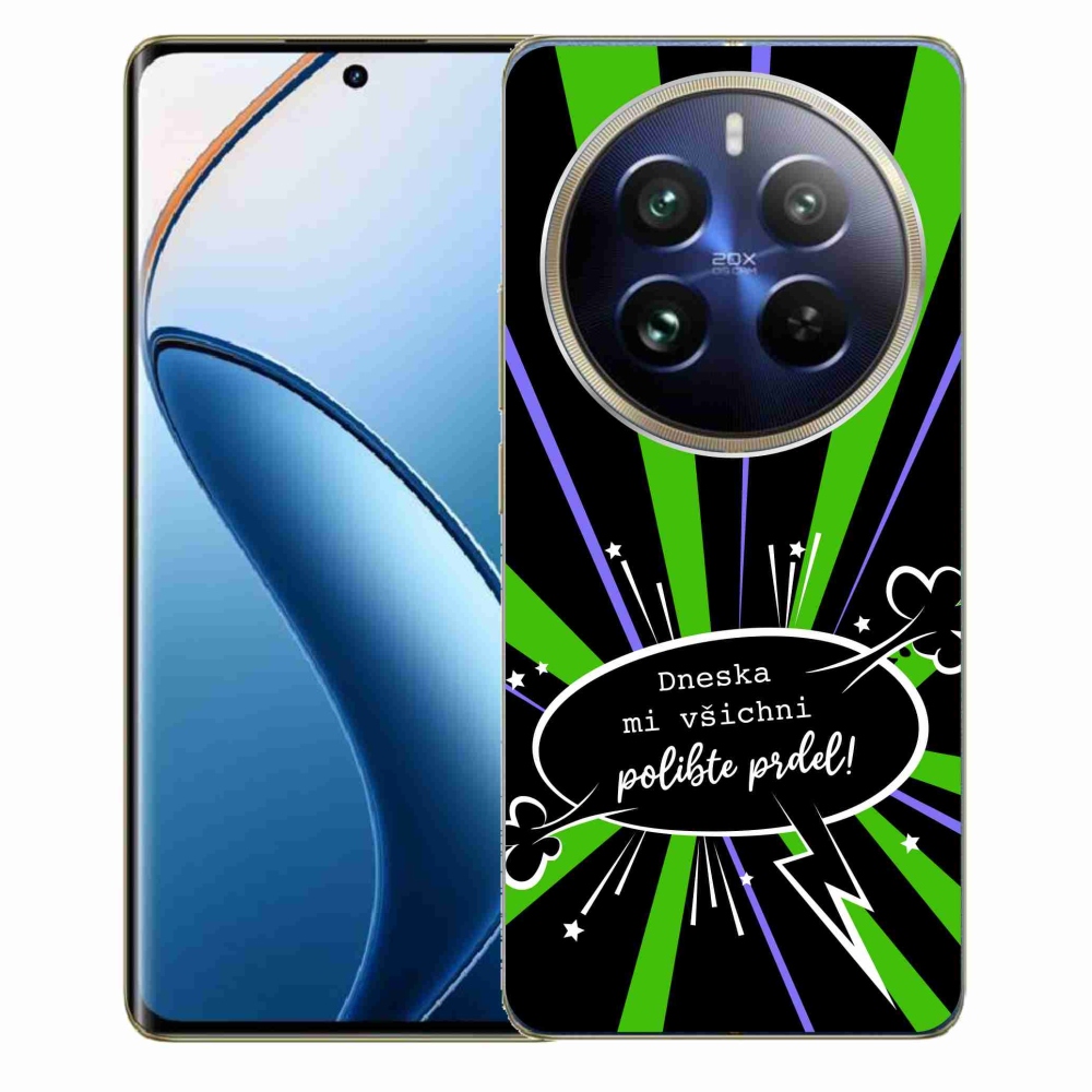 Gélový kryt mmCase na Realme 12 Pro 5G/12 Pro+ 5G - vtipný text 15 čierne pozadie