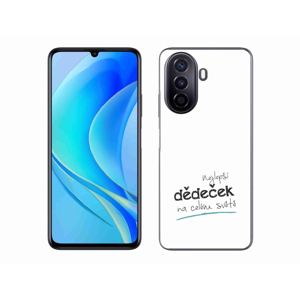 Gélový kryt mmCase na Huawei Nova Y70 - najlepší dedko 3 biele pozadie