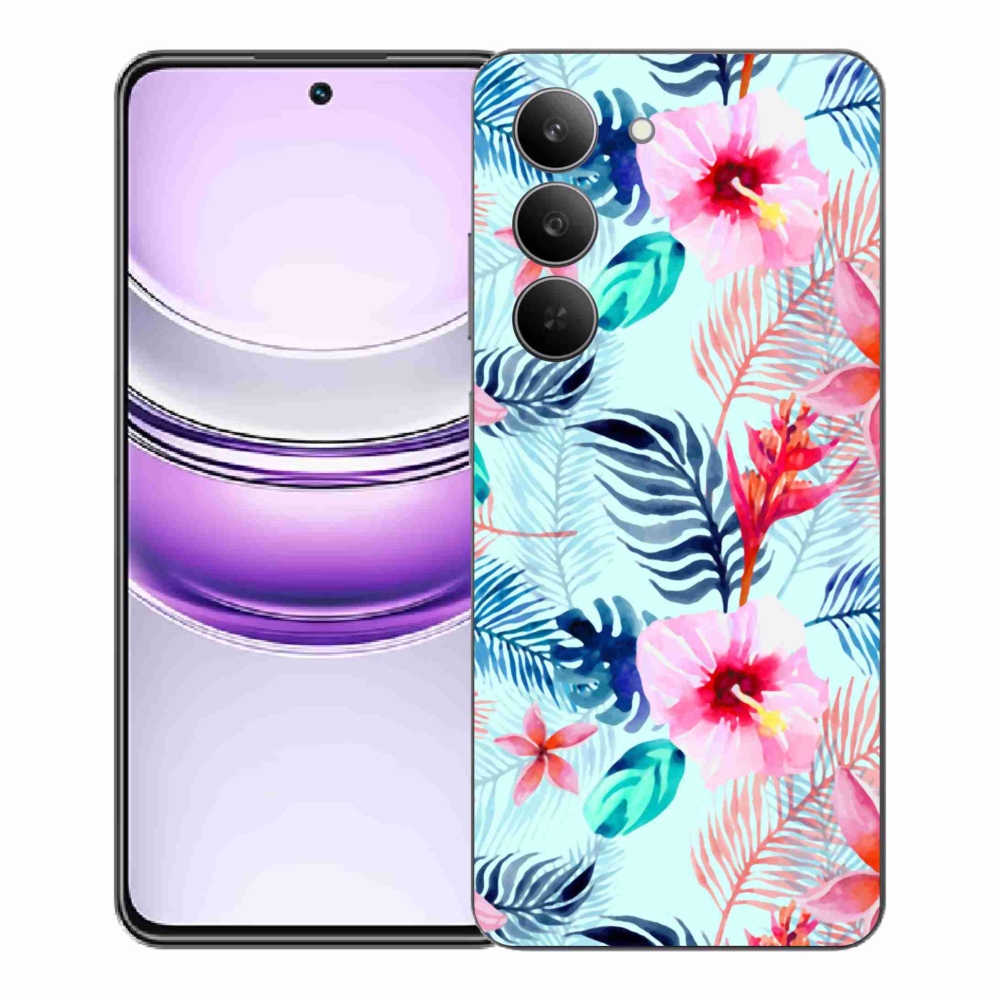 Gélový kryt mmCase na Realme 14x 5G - kvety