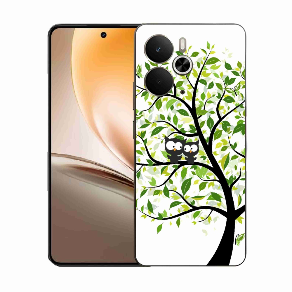 Gélový kryt mmCase na Realme 14 5G - malej sovy na strome