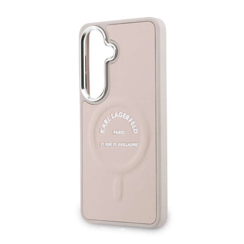 Karl Lagerfeld PU RSG Logo Magnetický zadný kryt pre Samsung Galaxy S26+ Pink