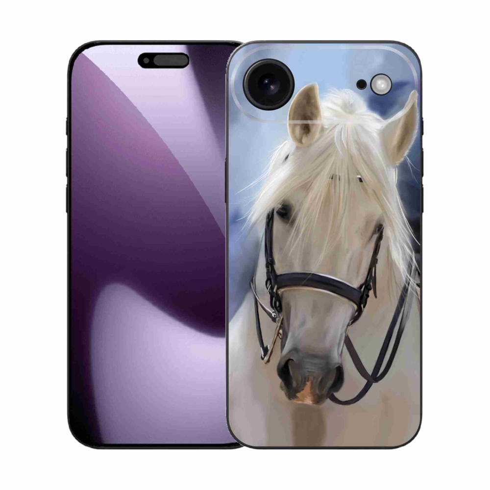 Gélový kryt mmCase na iPhone 17 Air - biely kôň