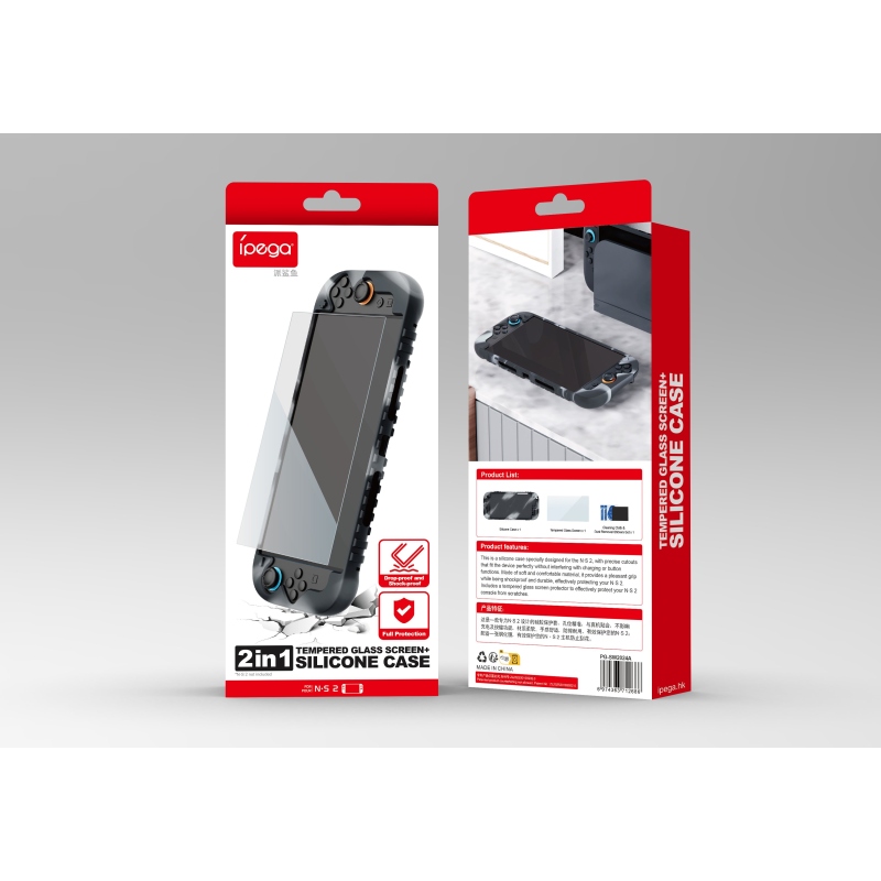 iPega SW2024A 2v1 Silikónový kryt + Tvrdené Sklo pre Nintendo Switch 2