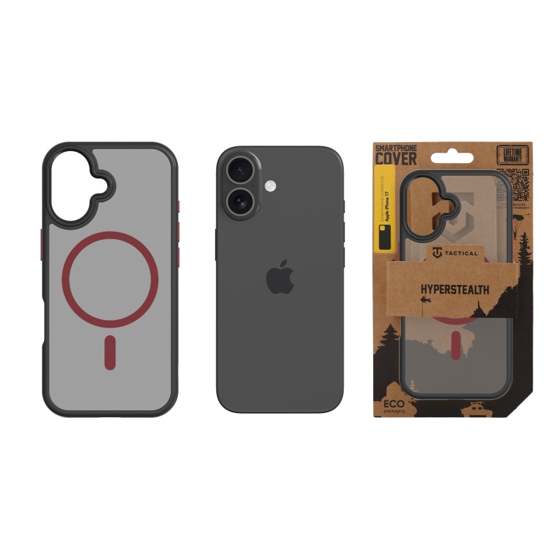 Taktický kryt MagForce Hyperstealth 2.0 pre iPhone 17 Black/Red