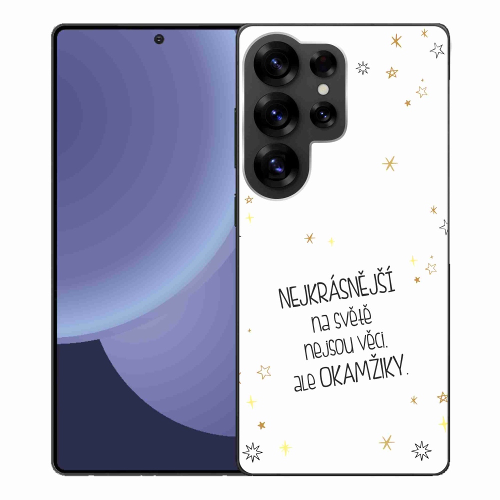 Gélový kryt mmCase na Samsung Galaxy S25 Ultra - citát 4 biele pozadie