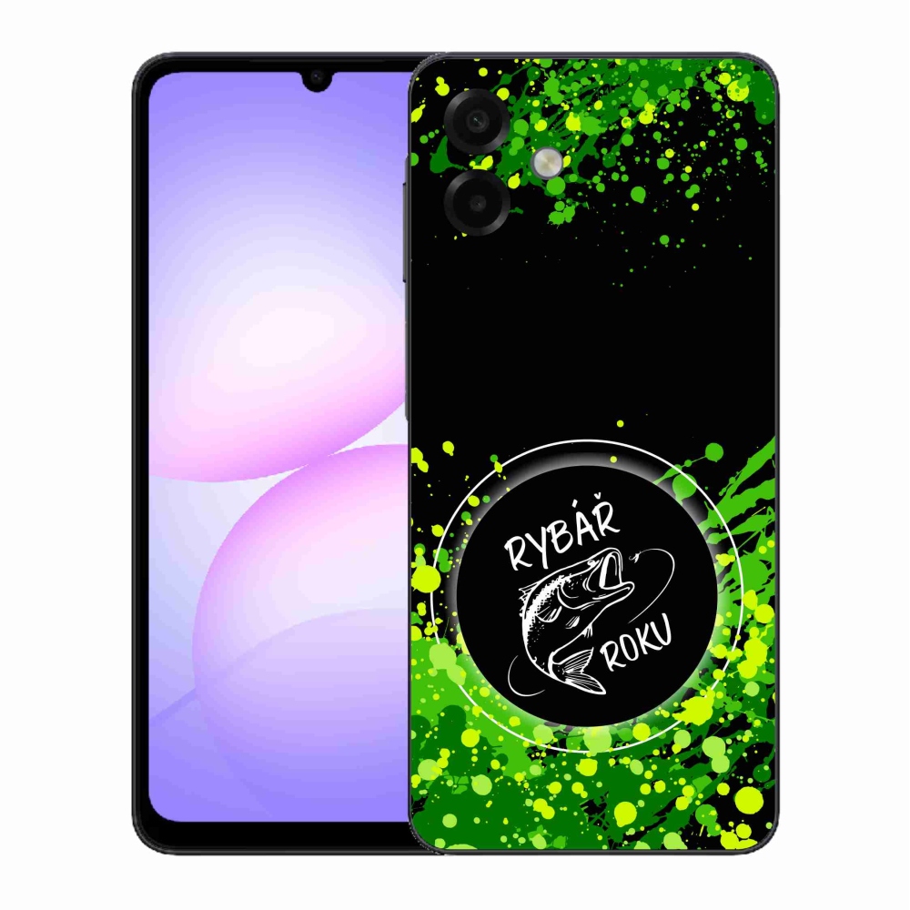 Gélový kryt mmCase na Samsung Galaxy A07 4G - rybár roka čierne pozadie