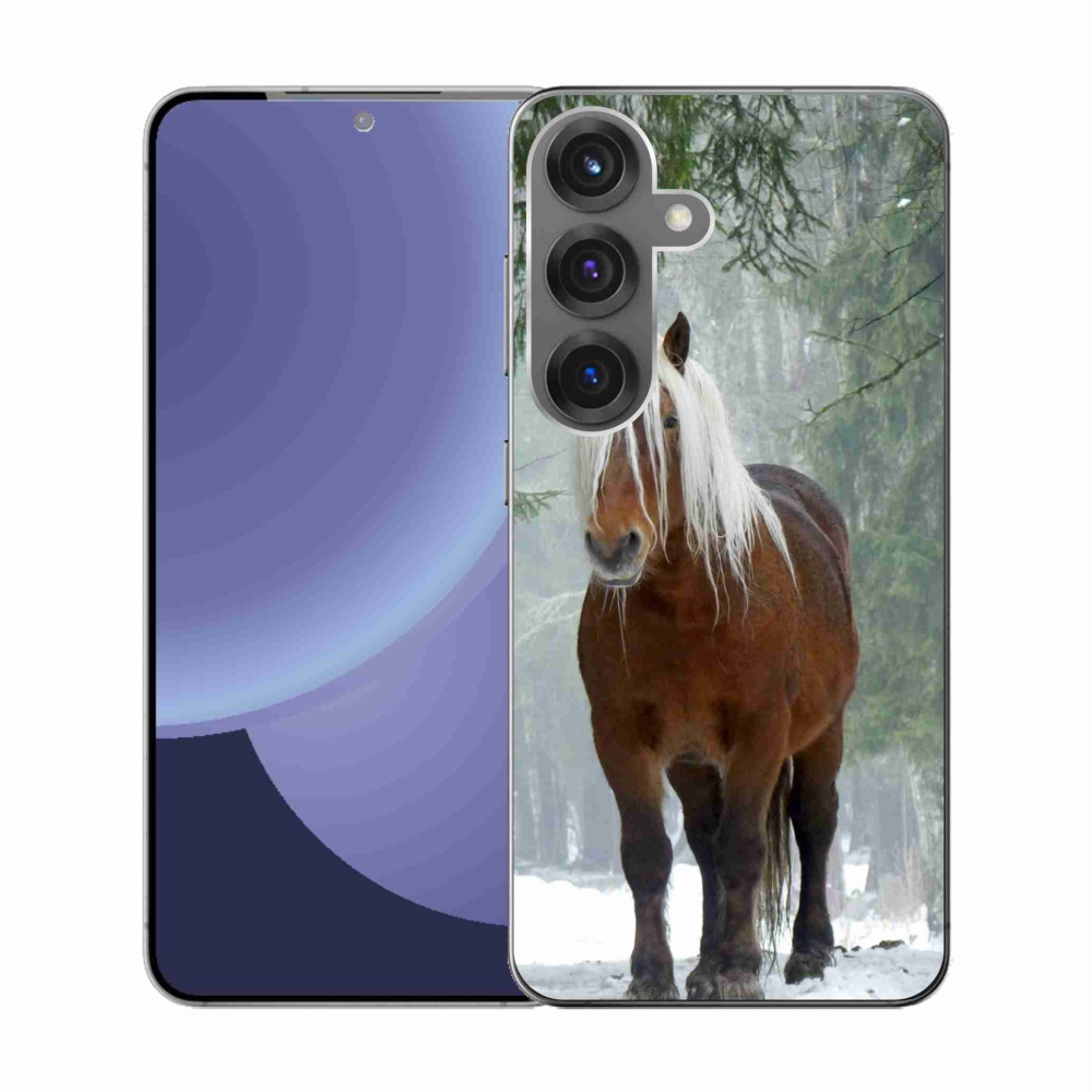 Gélový kryt mmCase na Samsung Galaxy S25 - kôň v lese