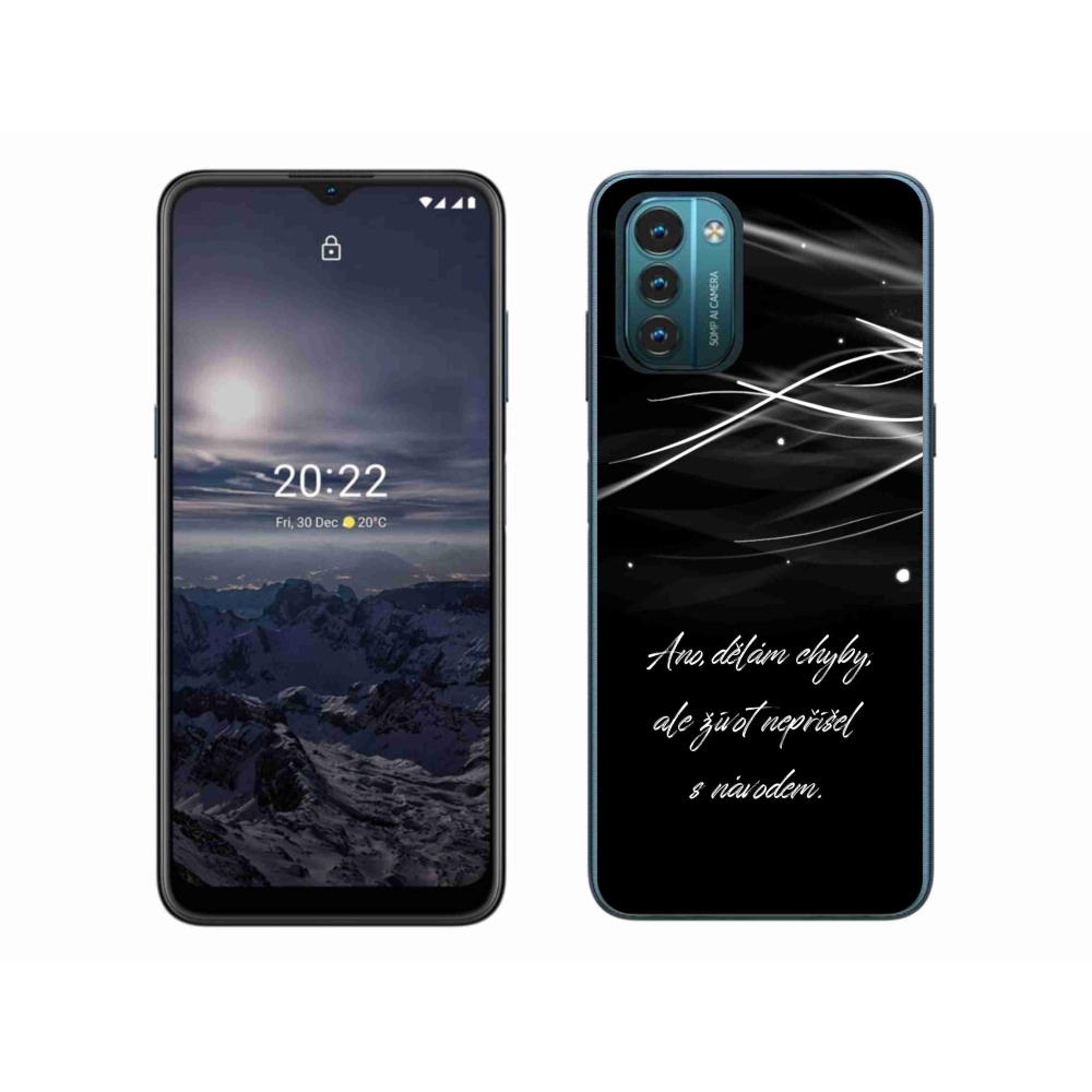 Gélový kryt mmCase na Nokia G11/G21 - citát čierne pozadie