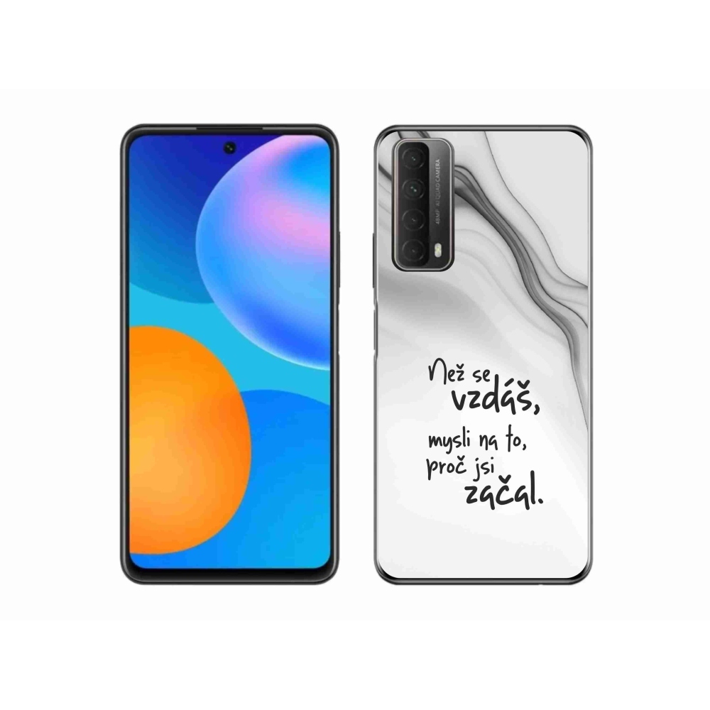 Gélový kryt mmCase na Huawei P Smart (2021) - citát 2 biele pozadie