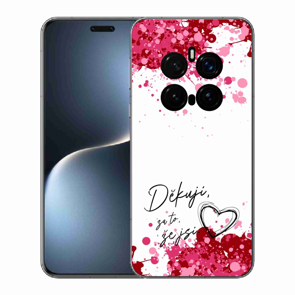 Gélový kryt mmCase na Honor Magic 7 Pro 5G - zamilovaný text 2 biele pozadie