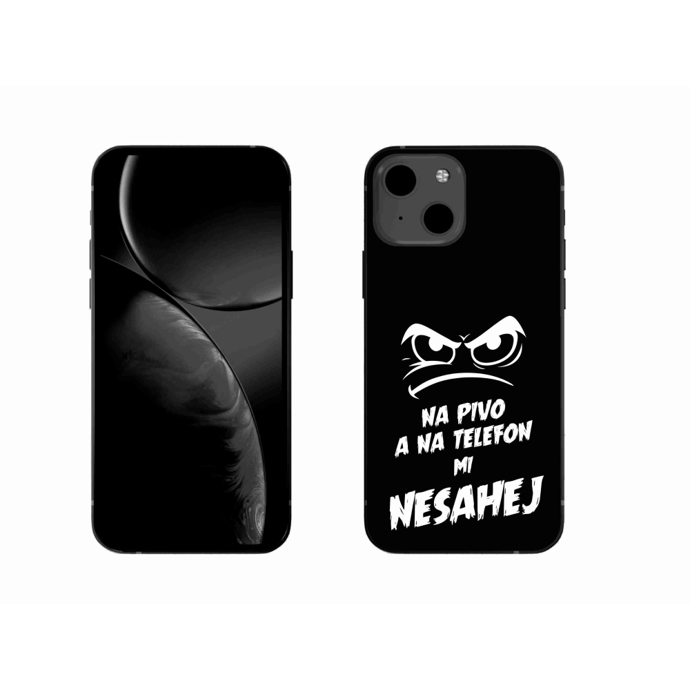 Gélový kryt mmCase na iPhone 13 6.1 - pivný motív 2 čierne pozadie
