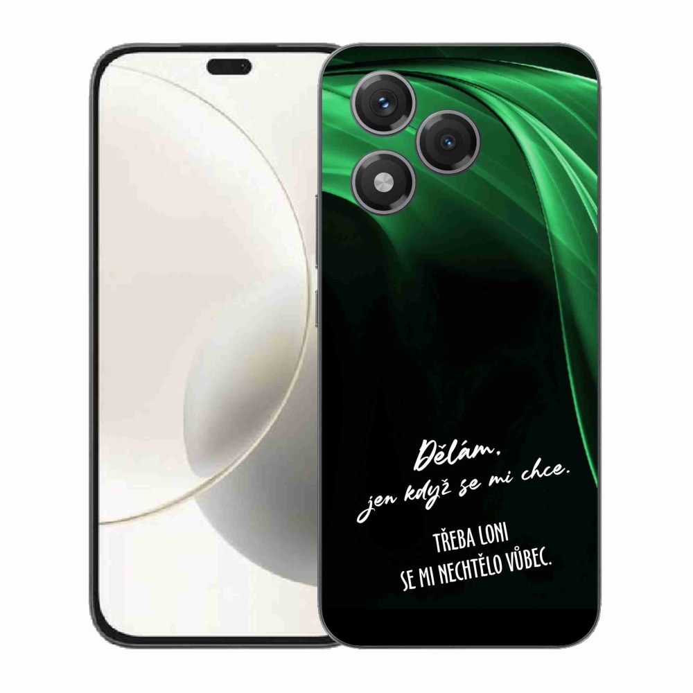 Gélový kryt mmCase na Honor 400 Lite - vtipný text 12 čierne pozadie