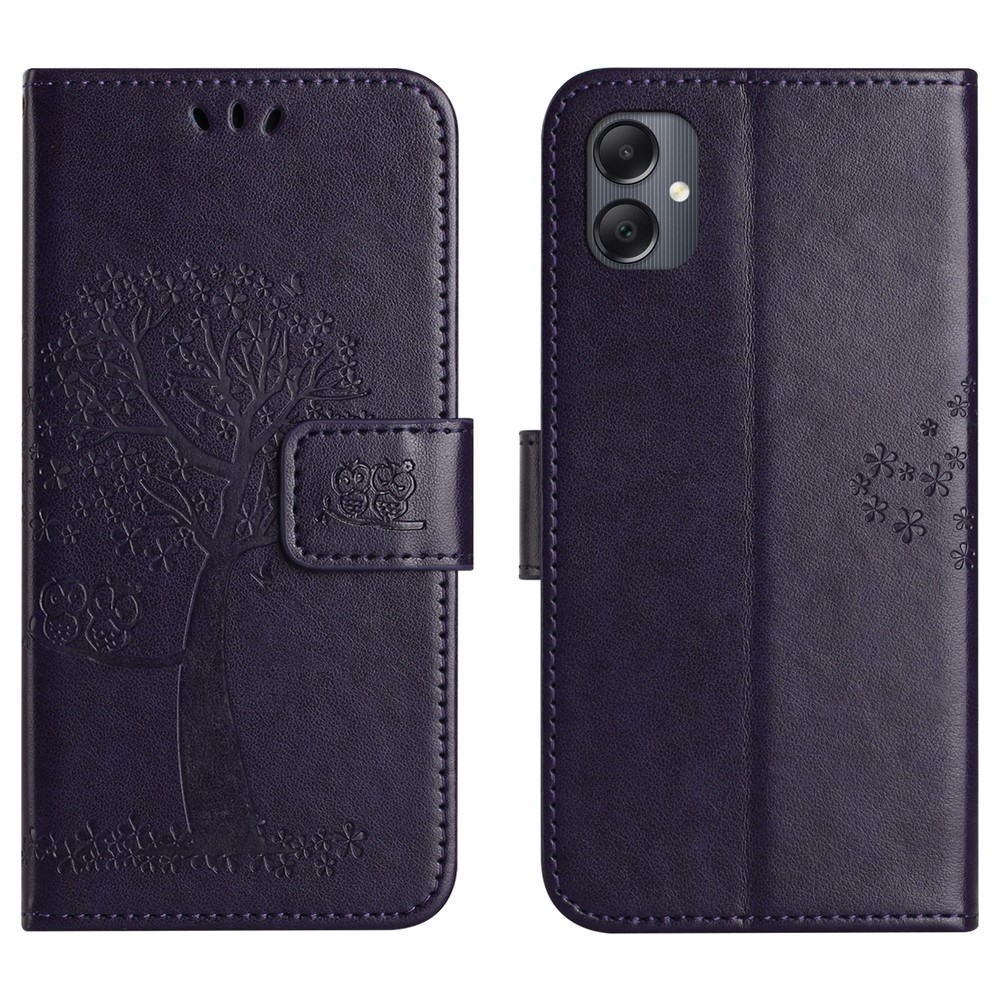 Tree knižkové púzdro na Samsung Galaxy A07 4G - tmavofialové