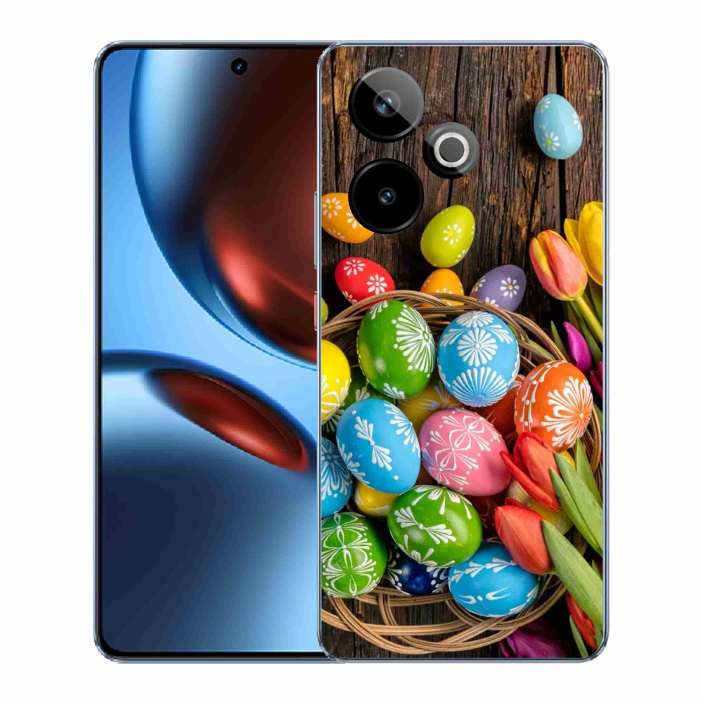 Gélový kryt mmCase na Realme GT 7 5G/GT 7T 5G - veľkonočné vajíčka