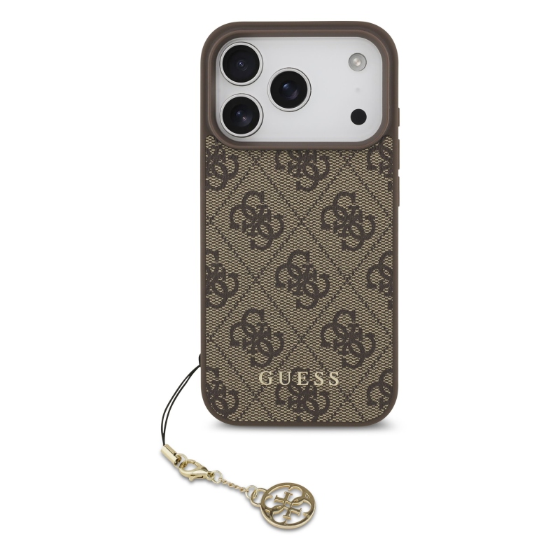Guess 4G Charm Zadný kryt pre iPhone 17 Pro Tone on Tone Brown