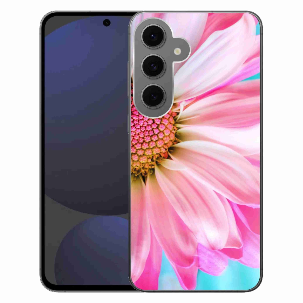 Gélový kryt mmCase na Samsung Galaxy S24 FE - ružová kvetina
