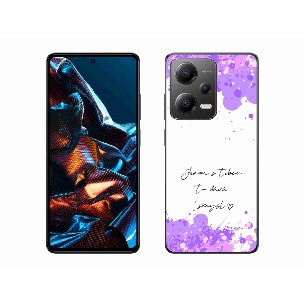 Gélový kryt mmCase na Xiaomi Redmi Note 12 Pro 5G - zamilovaný text biele pozadie