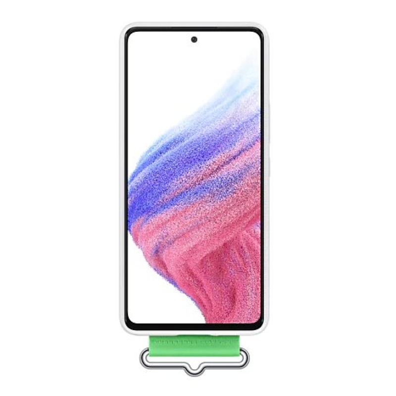 EF-GA536TWE Samsung Silikónový Kryt vr. Popruhu pre Galaxy A53 5G White