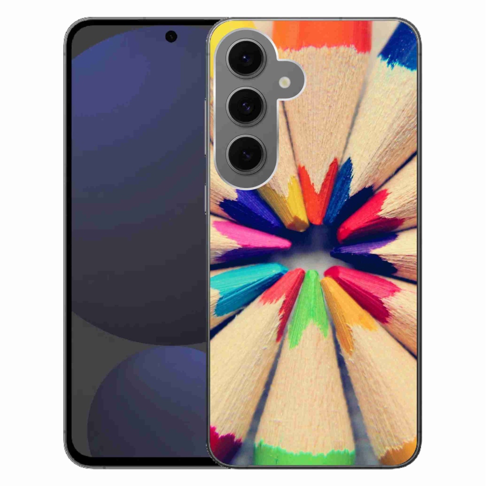 Gélový kryt mmCase na Samsung Galaxy S24 FE - pastelky