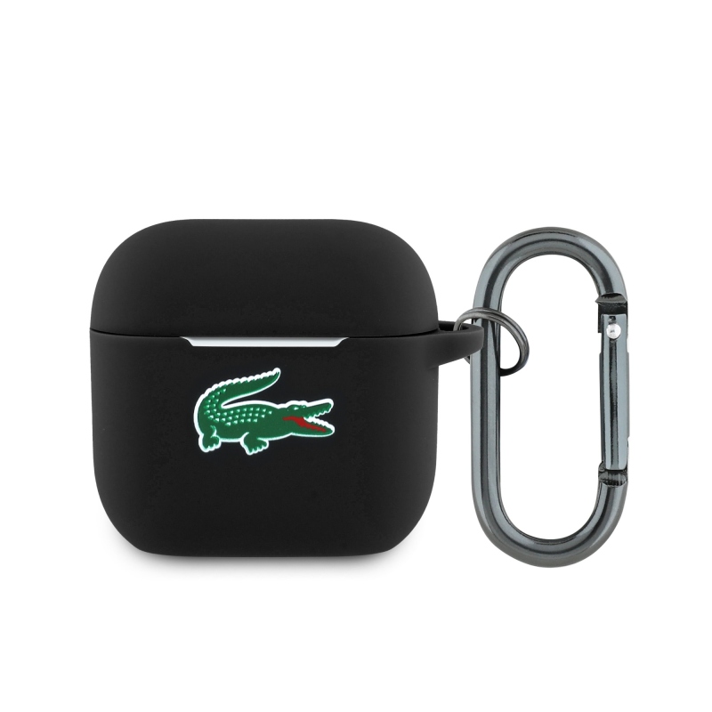 Lacoste Liquid Silicone Croc Logo Puzdro pre AirPods 4 Black