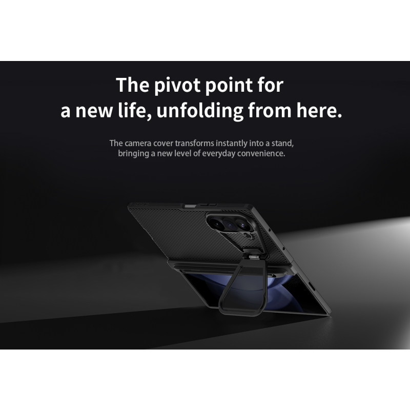 Nillkin CamShield Prop Magnetic Pen Slot (transparentný objektív) – zadný kryt pre Samsung Galaxy Z Fold 8 Ultra Black