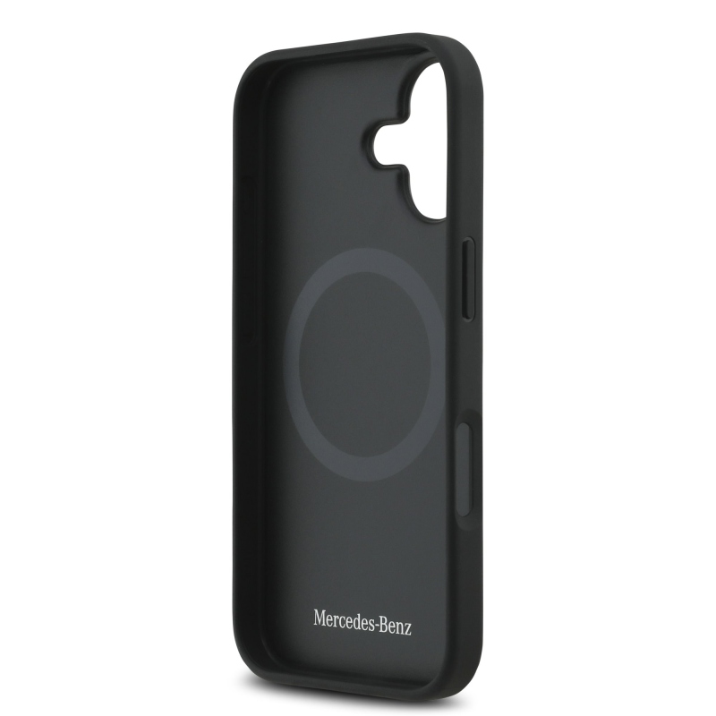 Mercedes Leather The Move MagSafe zadný kryt pre iPhone 17 Black