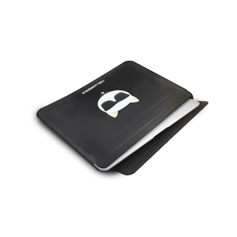Karl Lagerfeld Saffiano Ikonik Computer Sleeve obal pre Macbook 16 - čierny