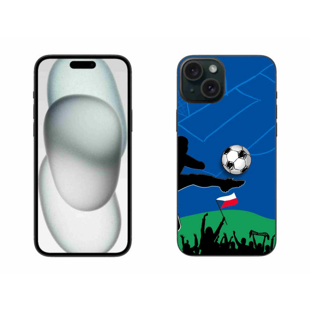 Gélový kryt mmCase na iPhone 15 Plus - fanúšikovia futbalu