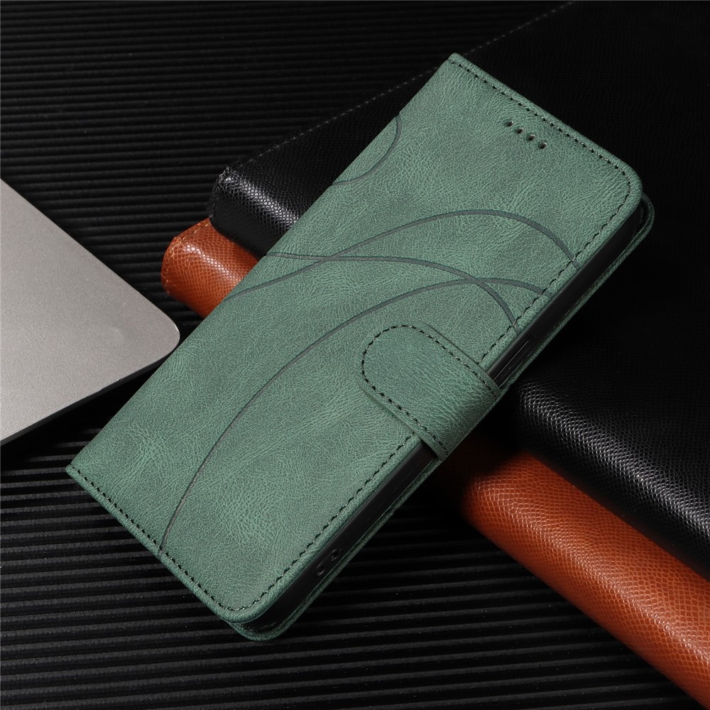 Curved knižkové puzdro na Realme 14 5G/14T 5G - zelené